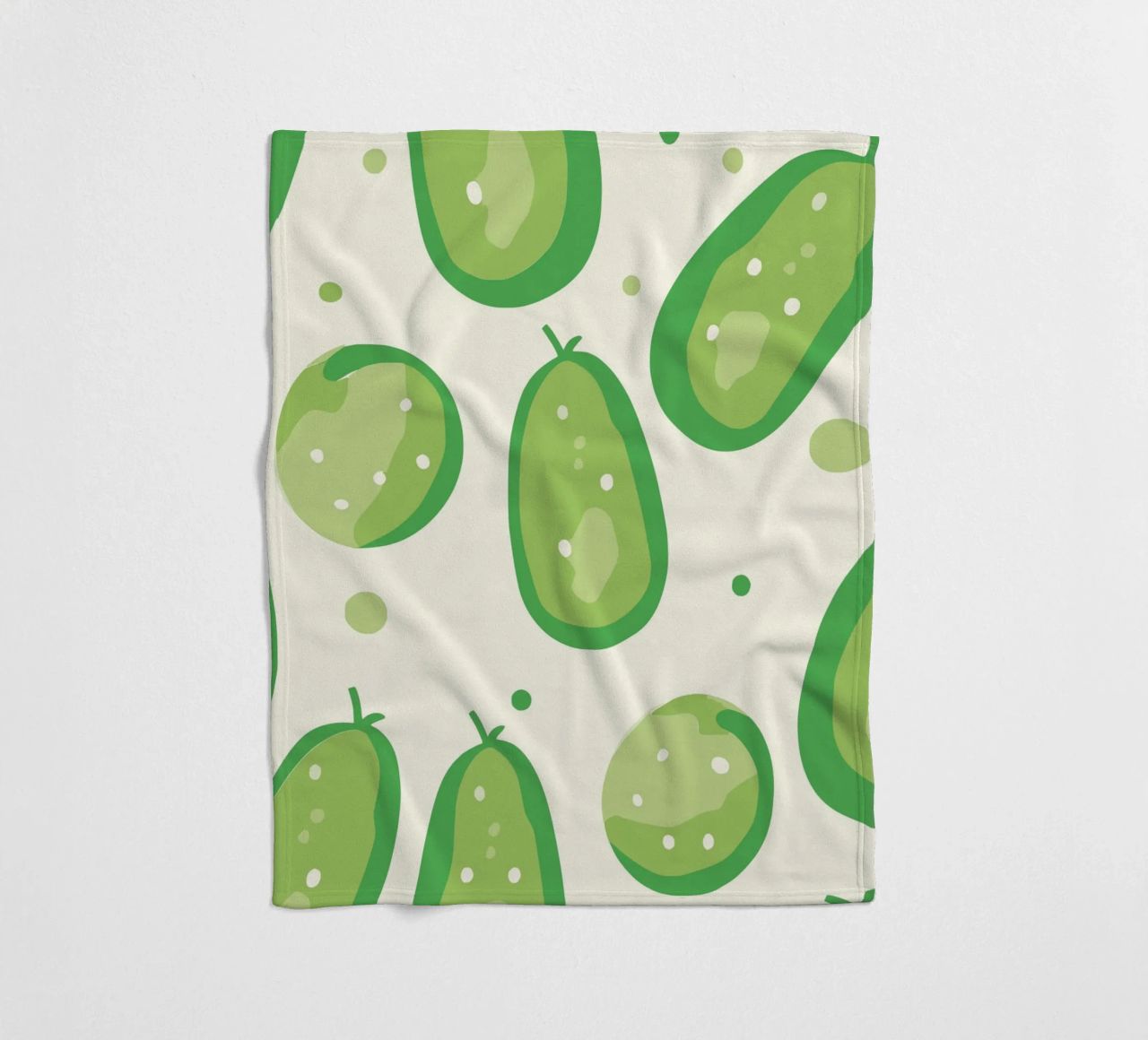 cucumbers fleece blanket by Hey Vincent