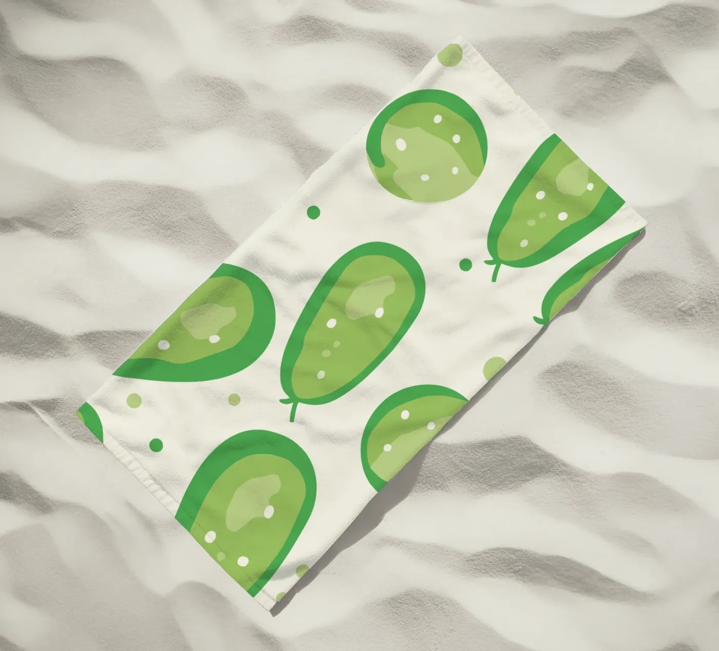 cucumbers beach towel by Hey Vincent