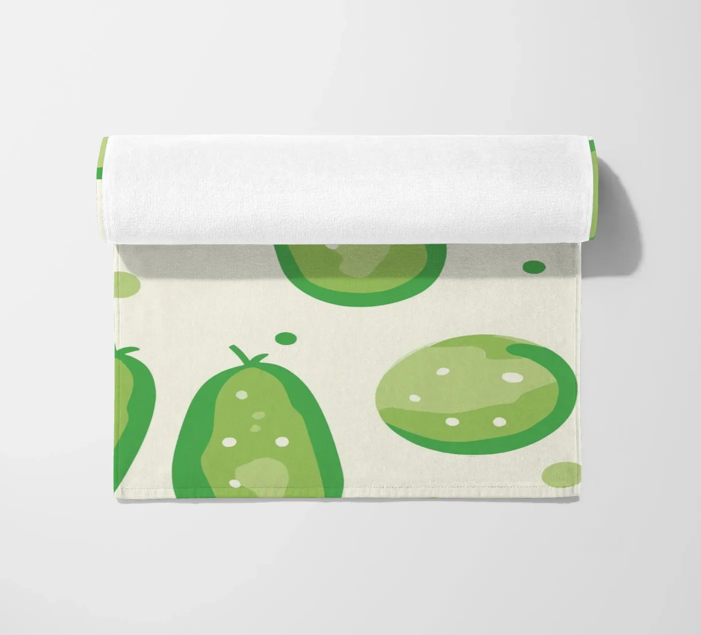 cucumbers beach towel by Hey Vincent