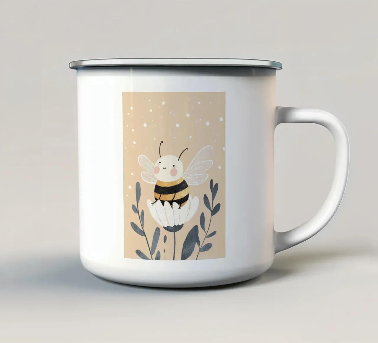 Happy Bee tazza in smalto da treechild