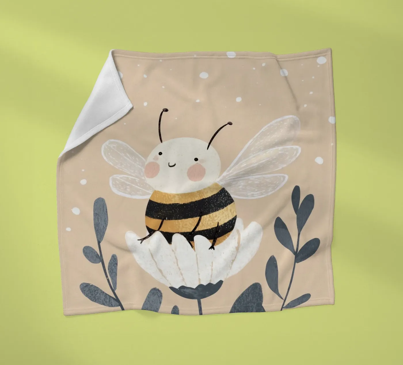 Happy Bee fleecedeken van treechild