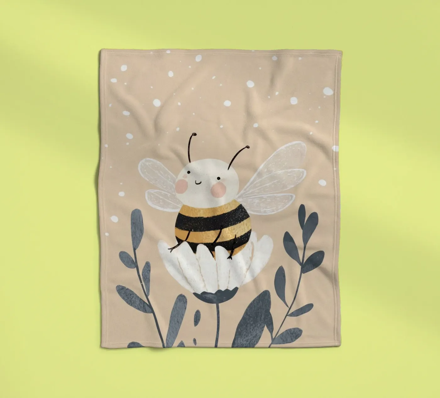 Happy Bee fleecedeken van treechild