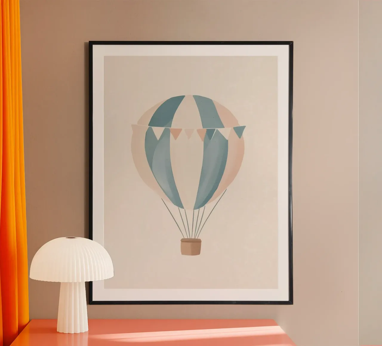 Pastel Hot Air Balloon carta hahnemühle da treechild