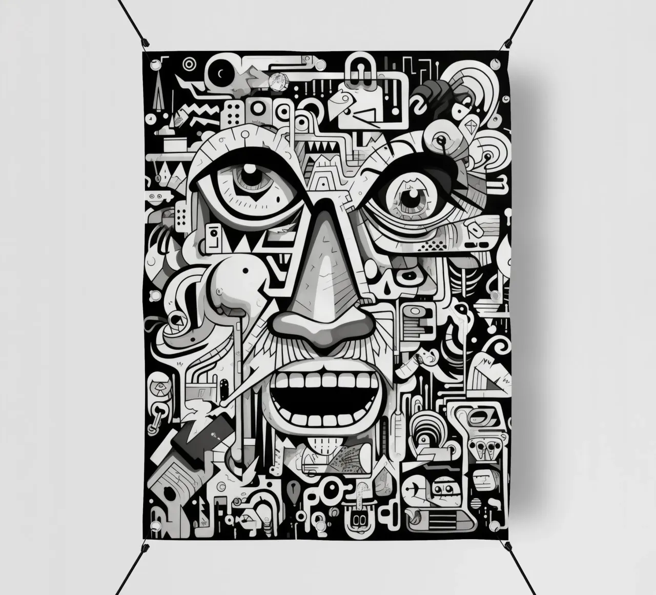 animali graffiti telo in pvc da Art Digital Visuel