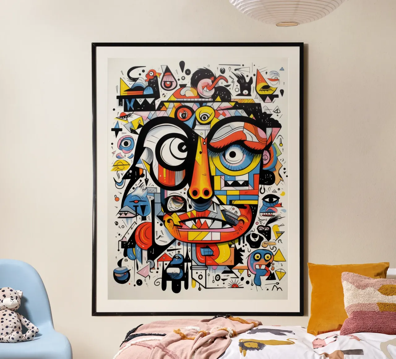 animali graffiti poster con telaio in alluminio da Art Digital Visuel