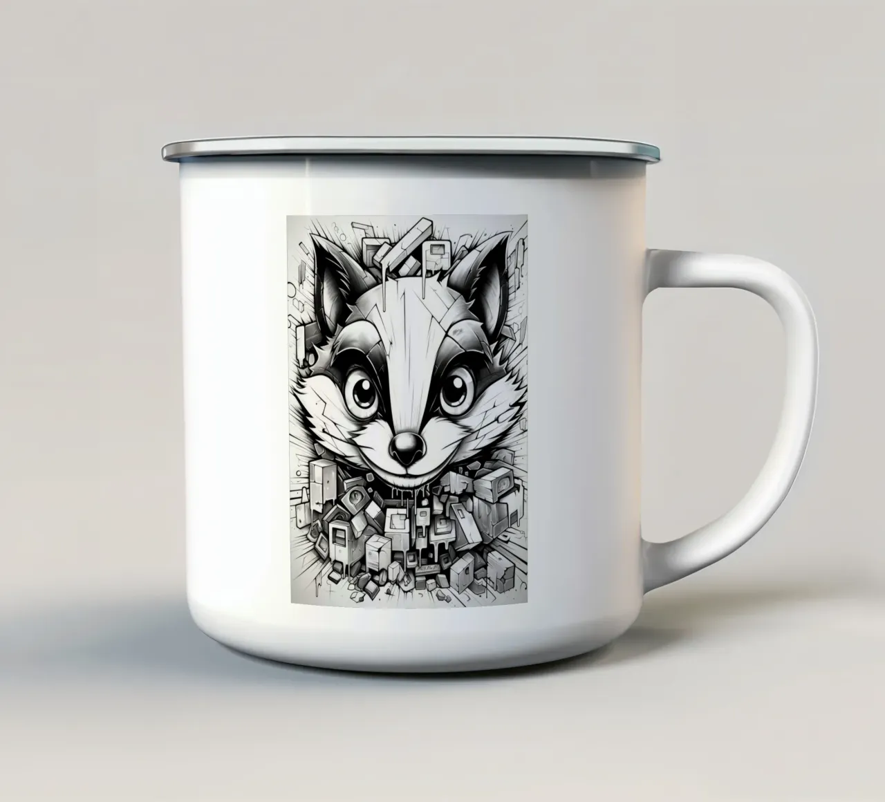 animali graffiti tazza in smalto da Art Digital Visuel