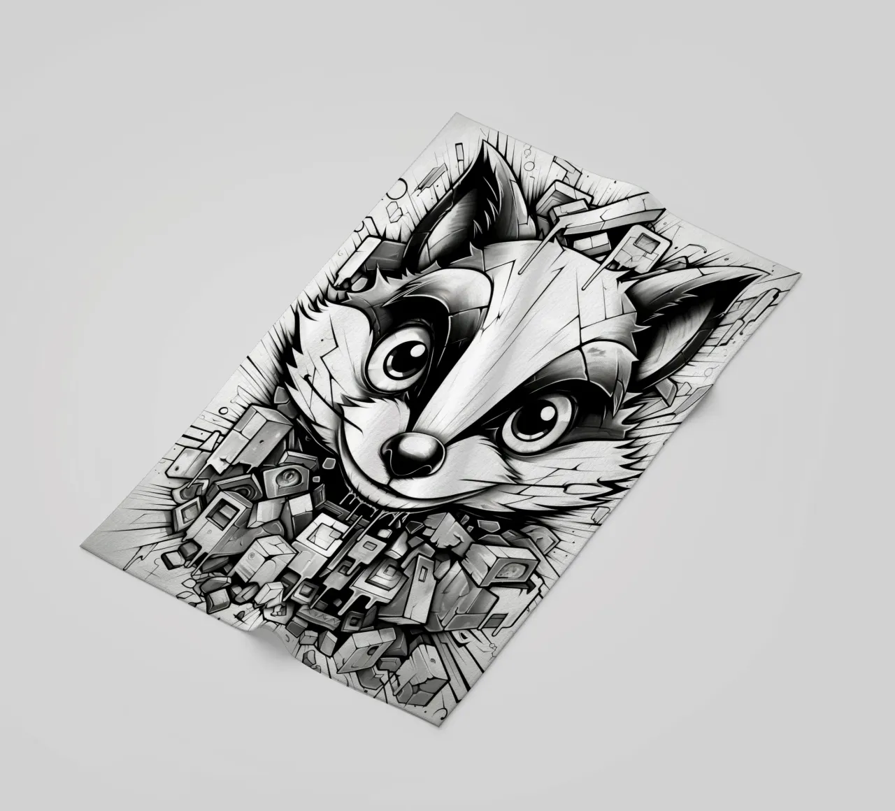 animali graffiti telo mare da Art Digital Visuel
