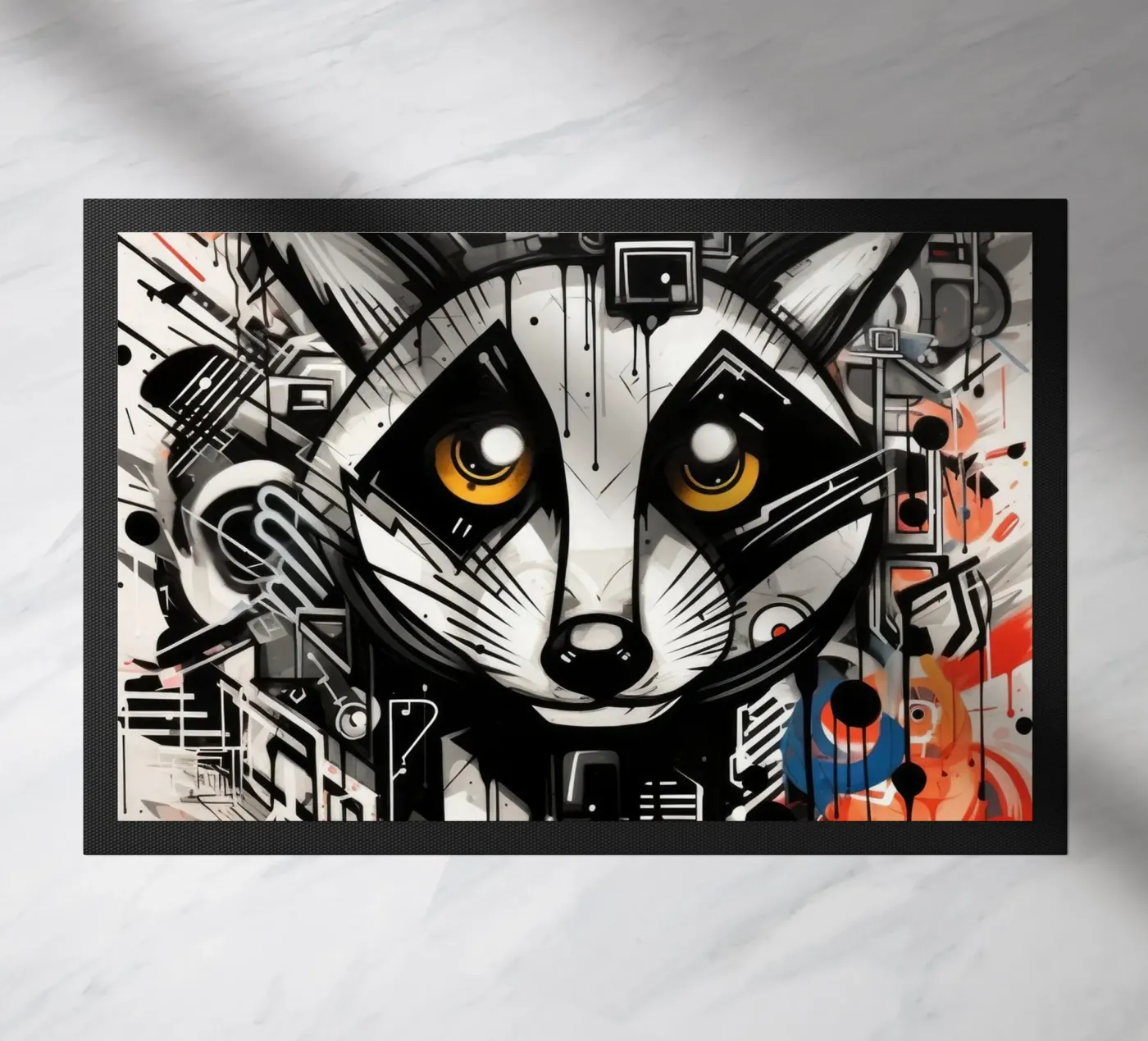 graffiti animals doormat by Art Digital Visuel