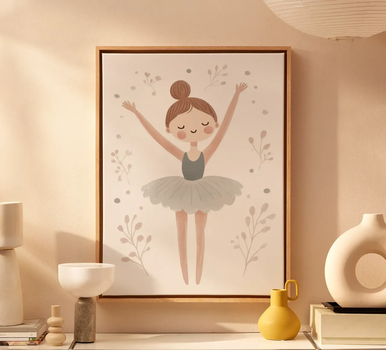 Little Ballerina tela con Cornice a cassetta da treechild