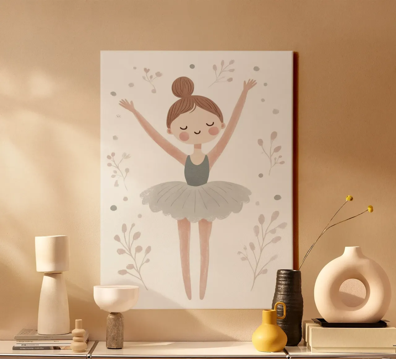 Little Ballerina tela con Cornice a cassetta da treechild