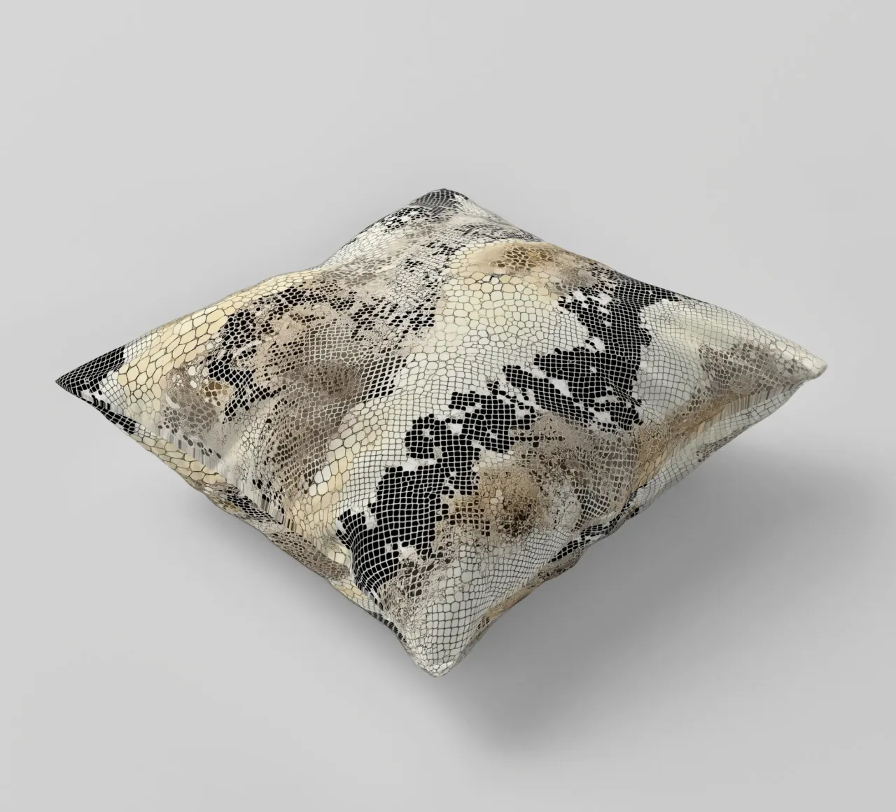 Elegant snake texture decorative cushion by Carinaprint