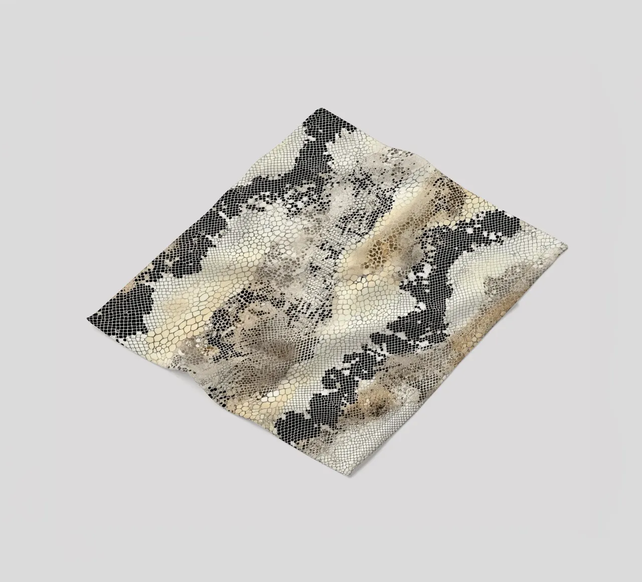 Elegant snake texture fleece blanket by Carinaprint