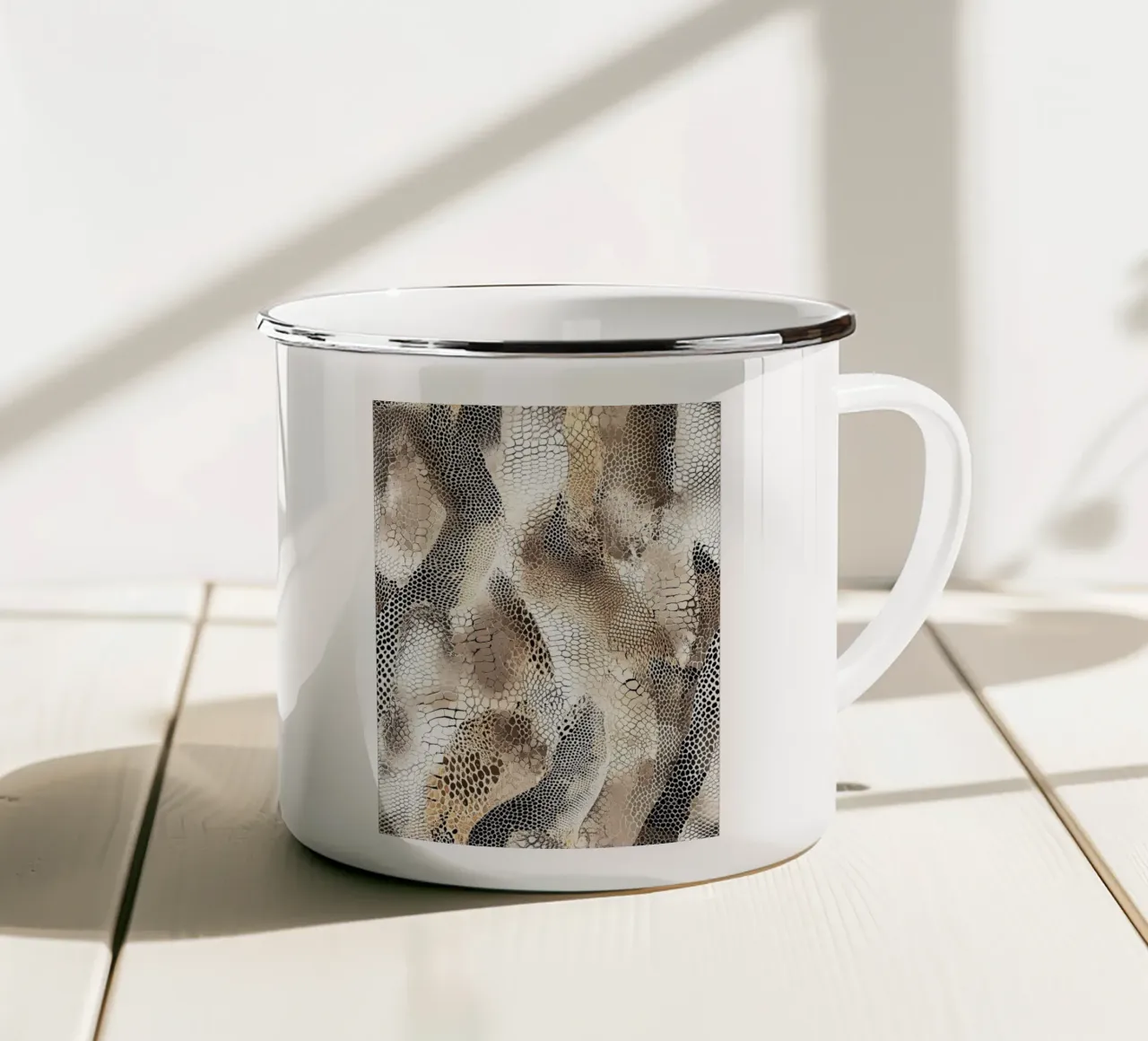 Moda con motivo a serpente tazza in smalto da Carinaprint