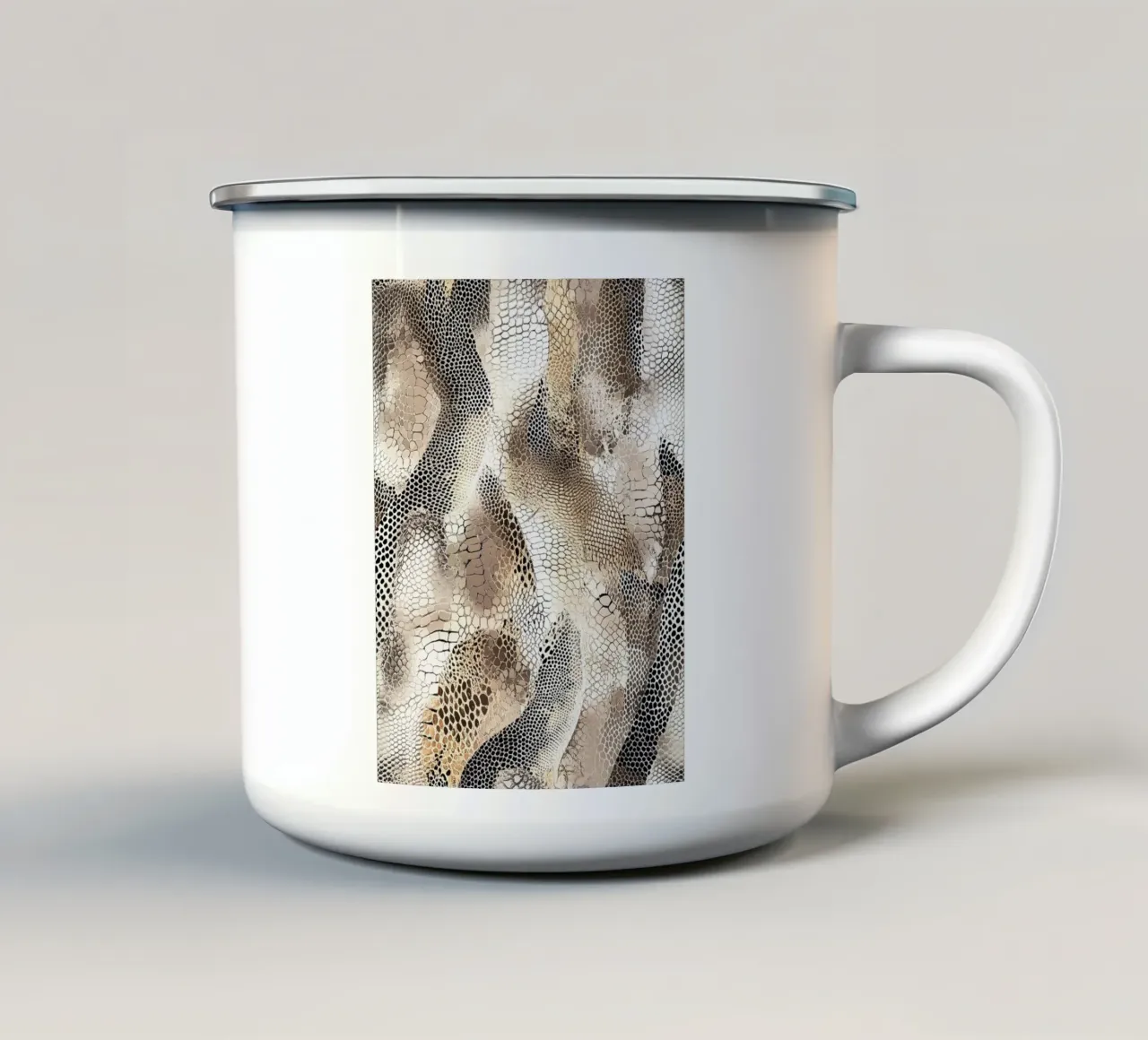 Moda con motivo a serpente tazza in smalto da Carinaprint