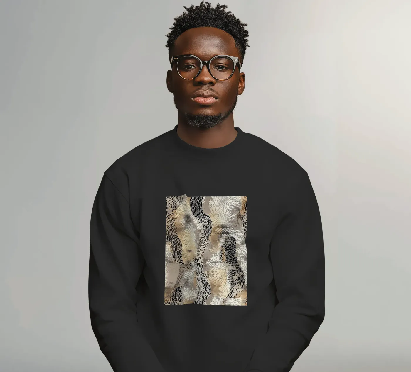 Stylish snake pattern sweatshirt by Carinaprint