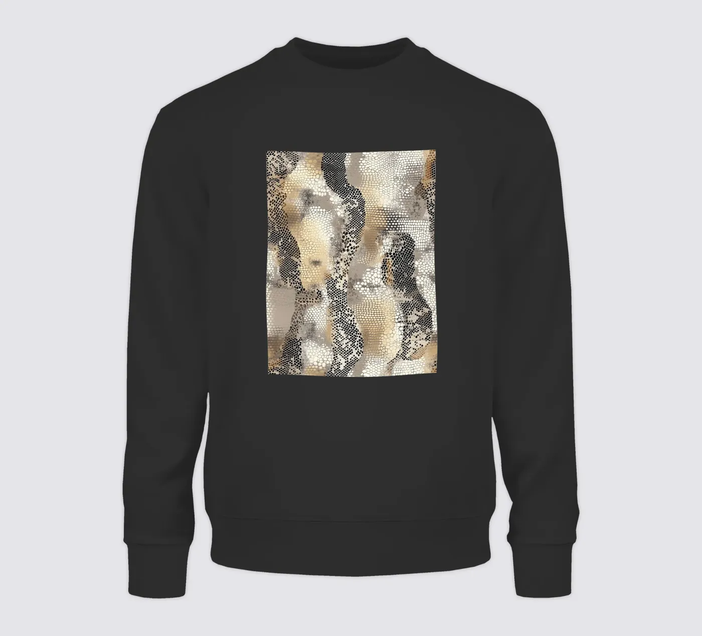 Stylish snake pattern sweatshirt by Carinaprint