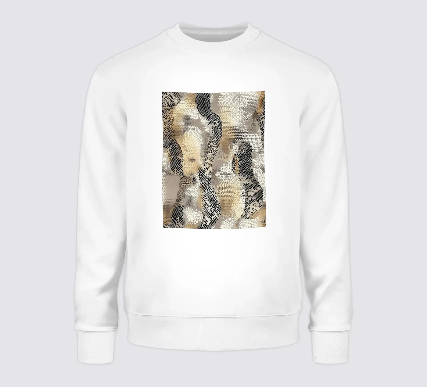Stylish snake pattern sweatshirt by Carinaprint
