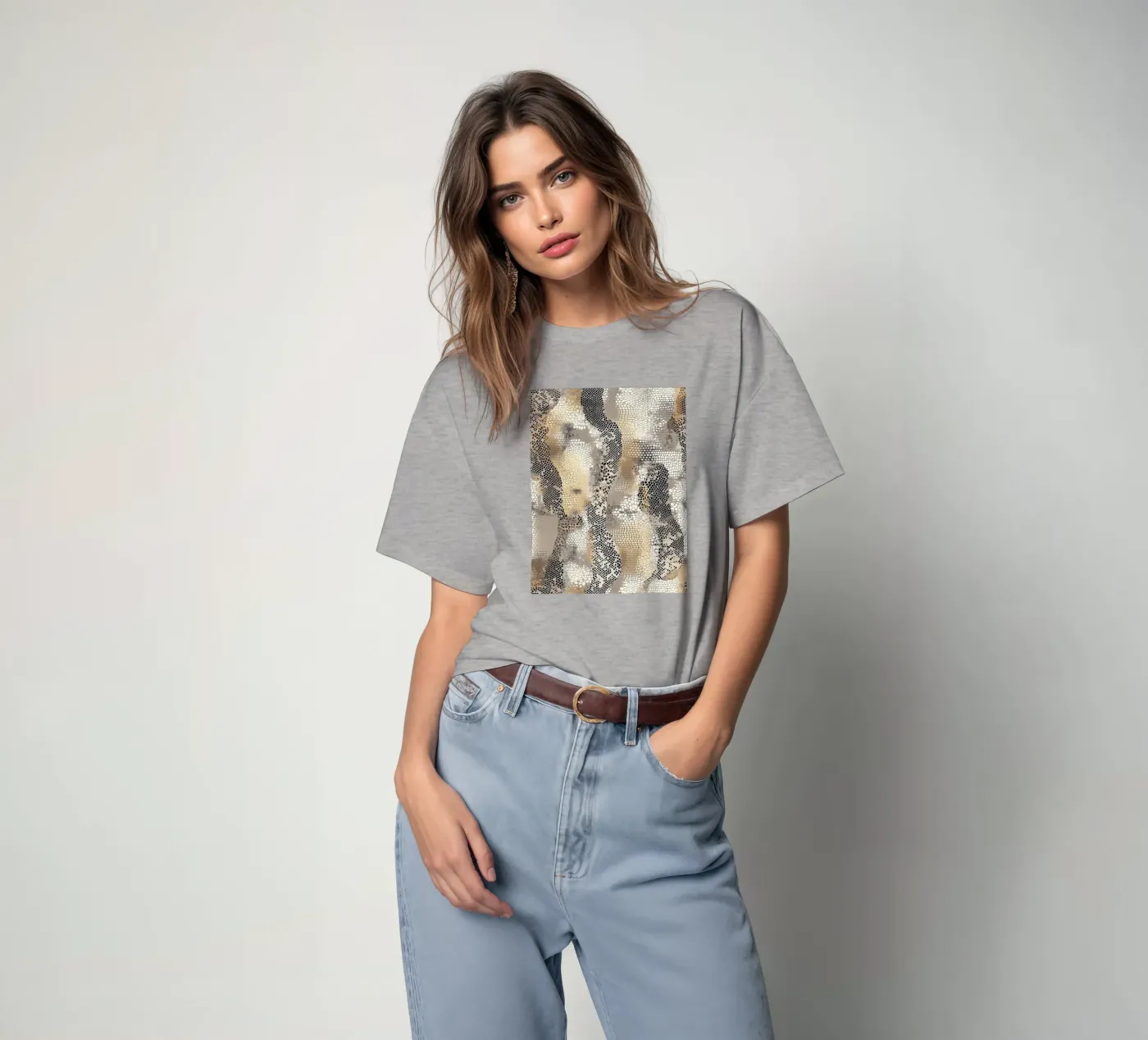 Elegante motivo a serpente t-shirt da Carinaprint
