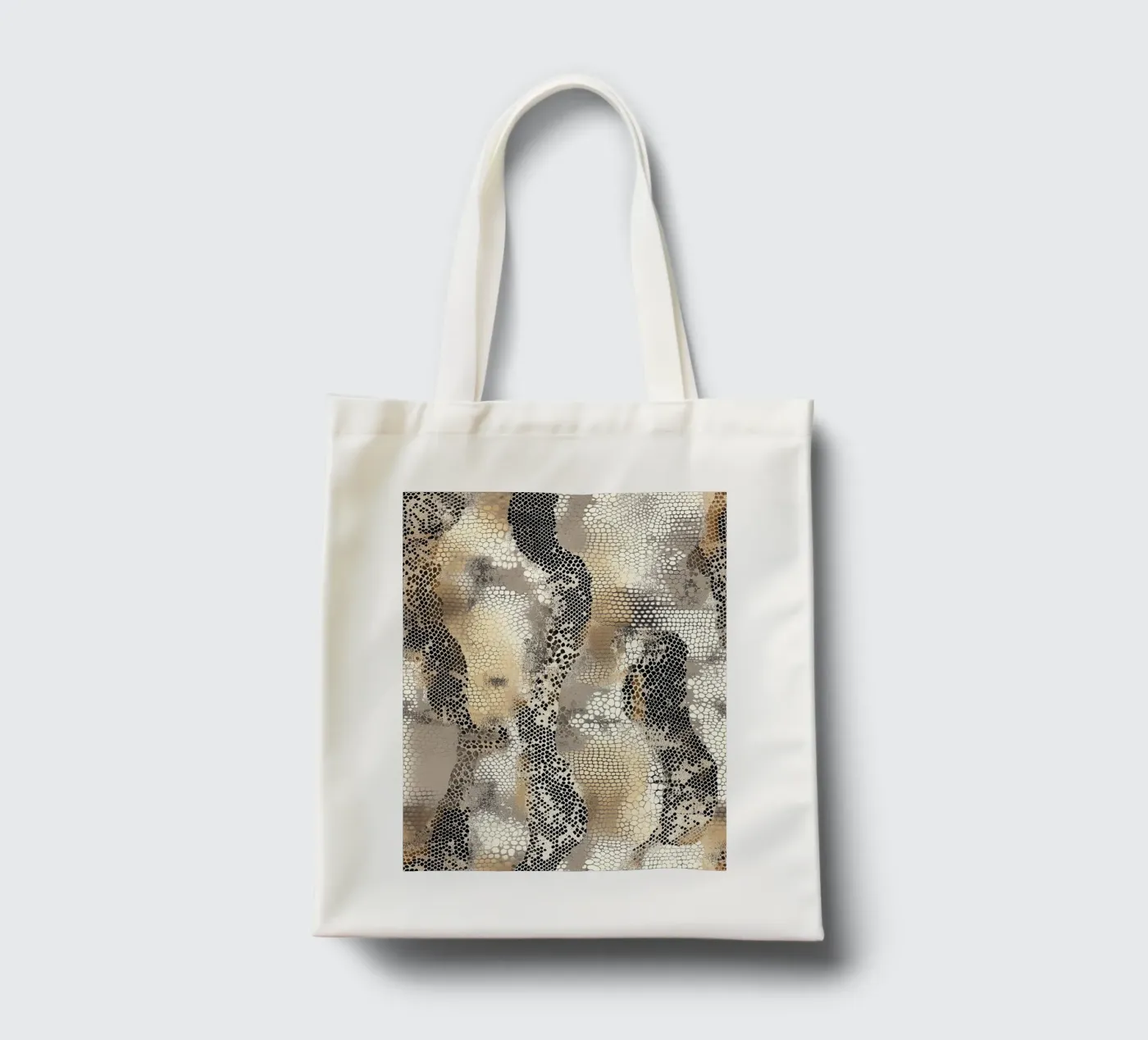 Stylish snake pattern tote bag by Carinaprint