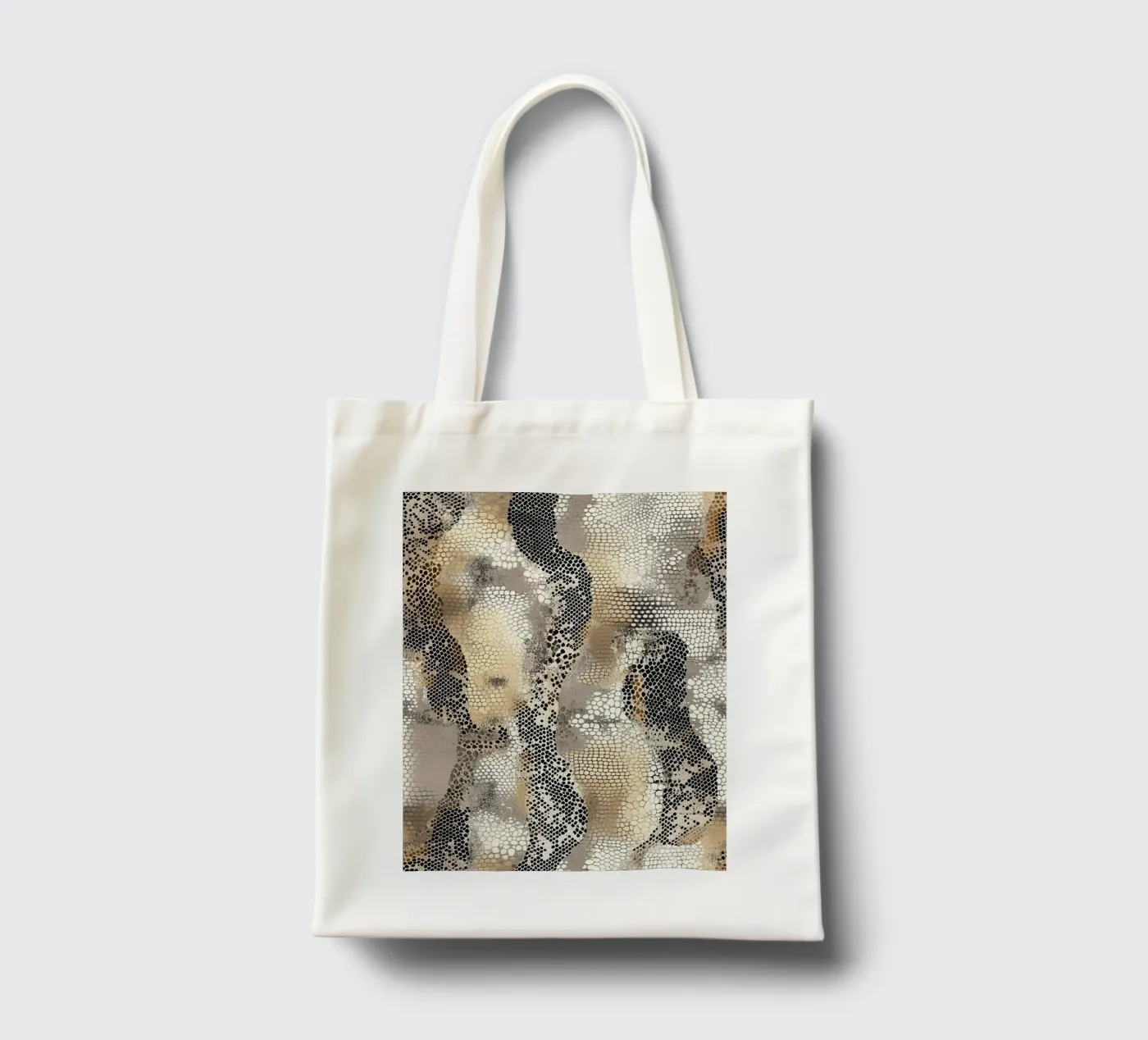 Stylish snake pattern tote bag by Carinaprint