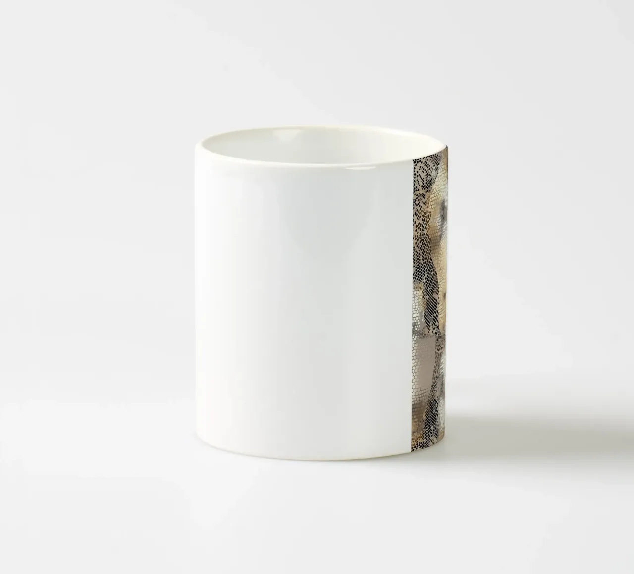 Stylish snake pattern ceramic mug by Carinaprint