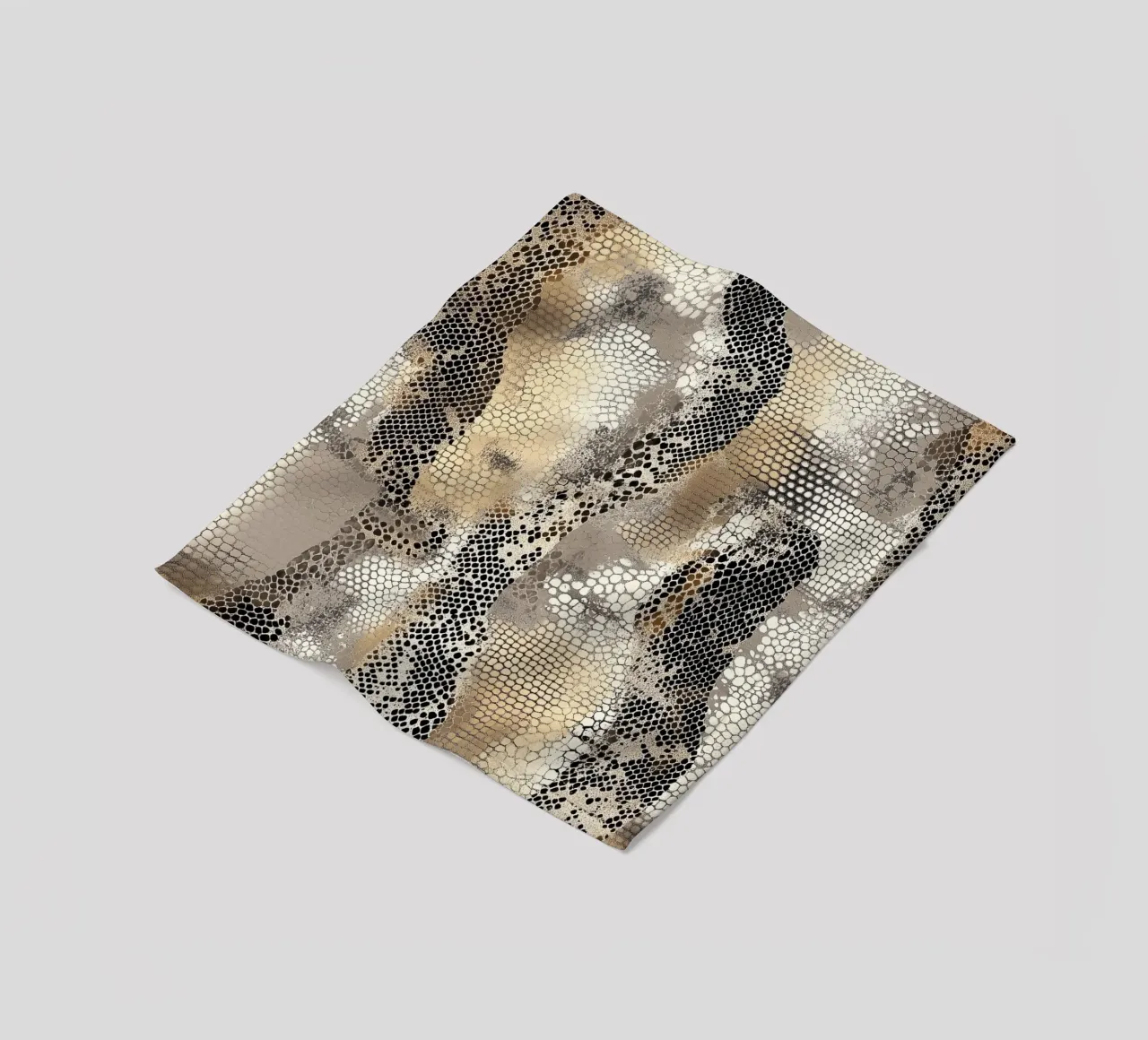 Stylish snake pattern fleece blanket by Carinaprint