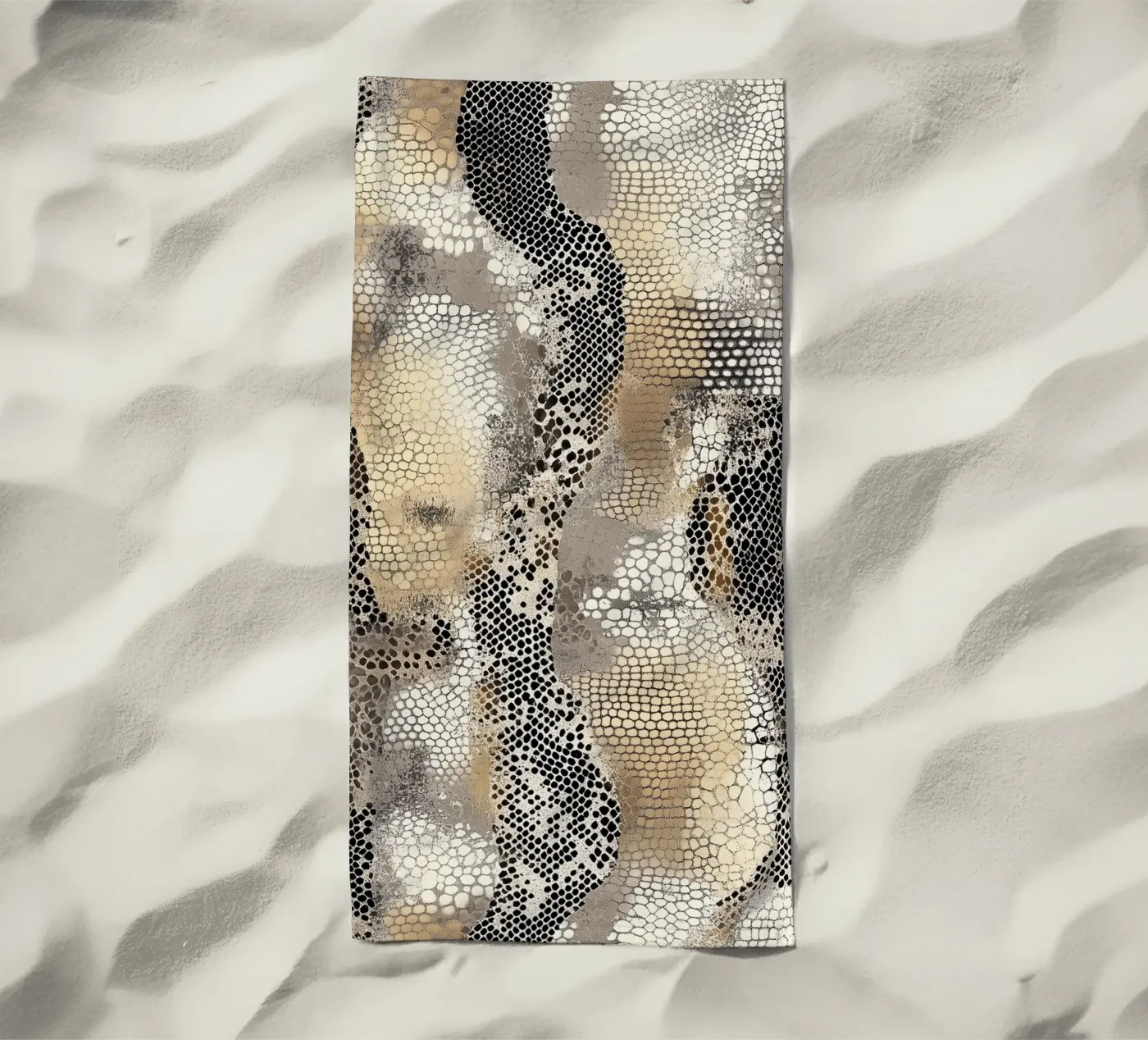Stylish snake pattern beach towel by Carinaprint