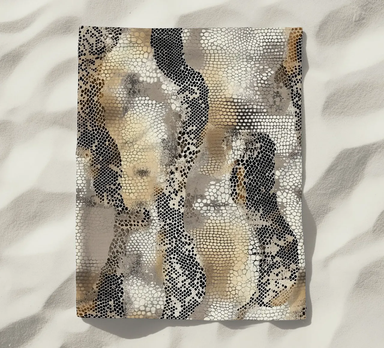 Stylish snake pattern beach towel by Carinaprint
