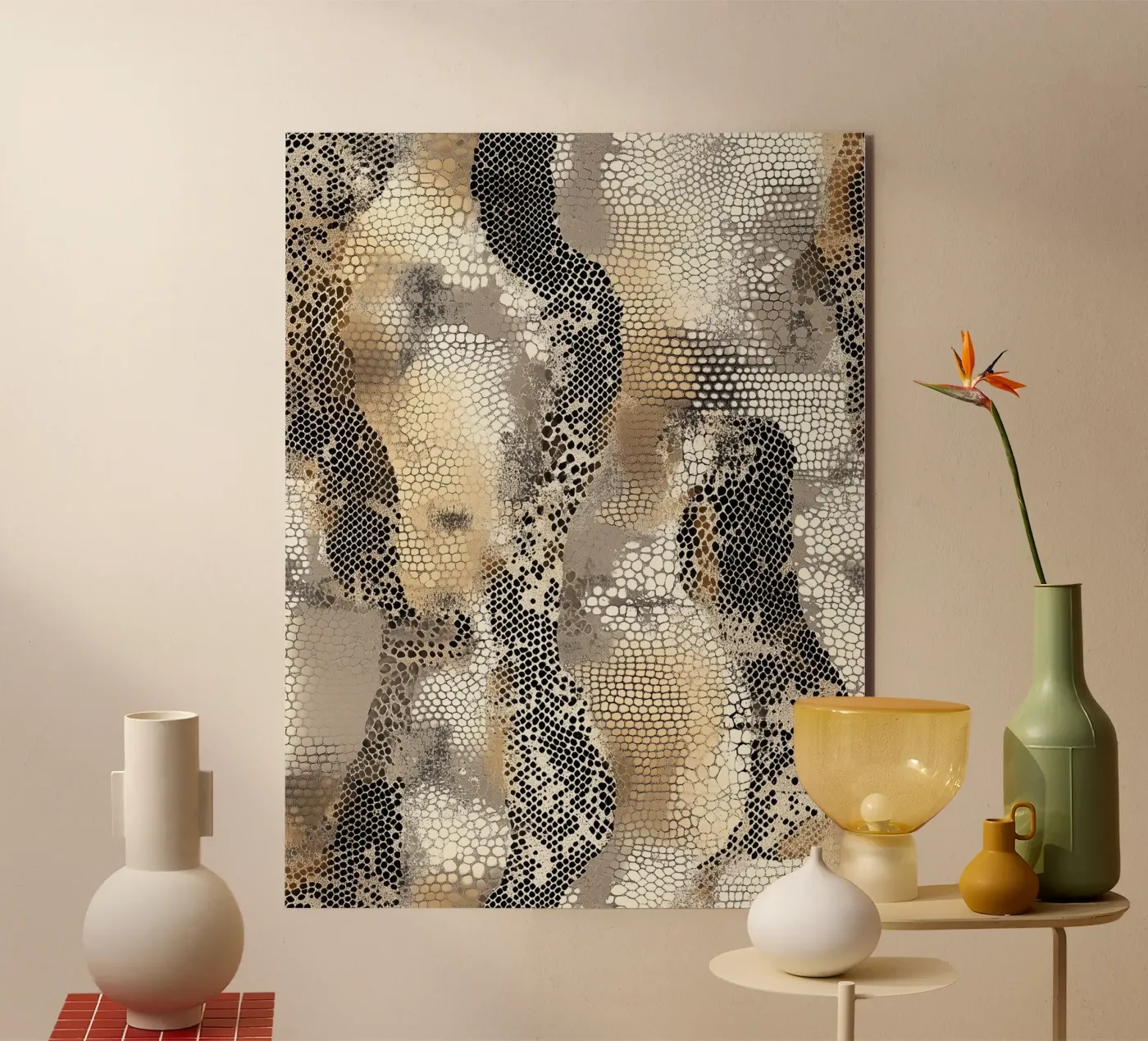 Stylish snake pattern alu-dibond by Carinaprint