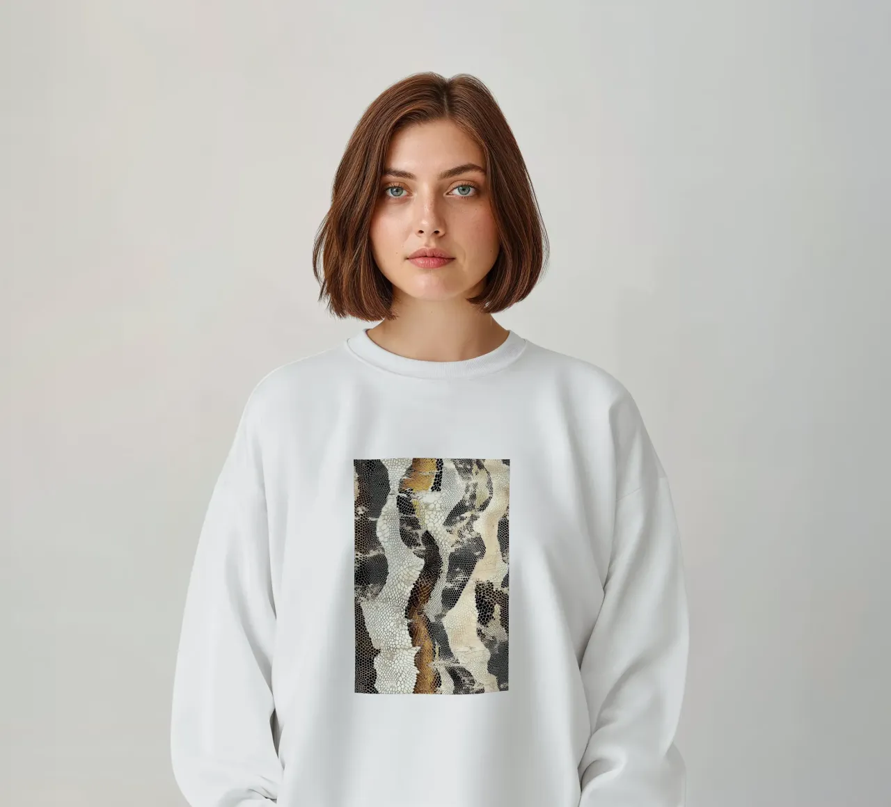 Moda con texture serpente felpa da Carinaprint