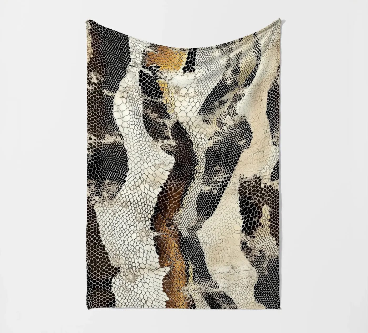Moda con texture serpente coperta in pile da Carinaprint
