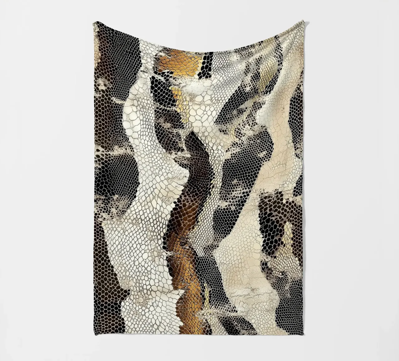 Moda con texture serpente coperta in pile da Carinaprint