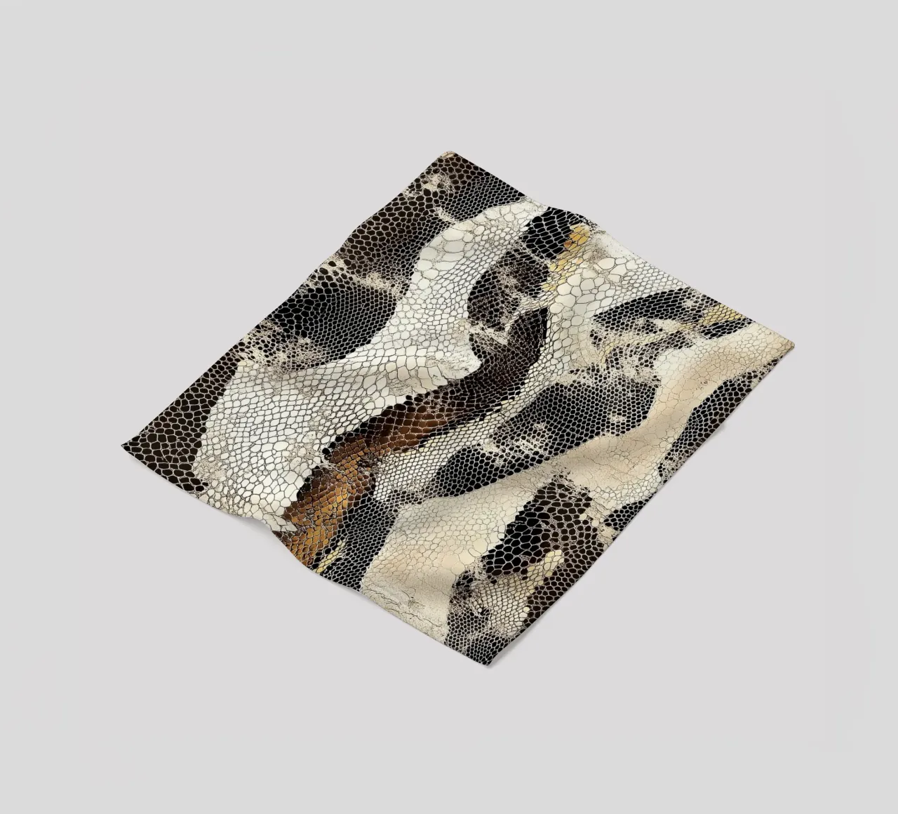 Moda con texture serpente coperta in pile da Carinaprint