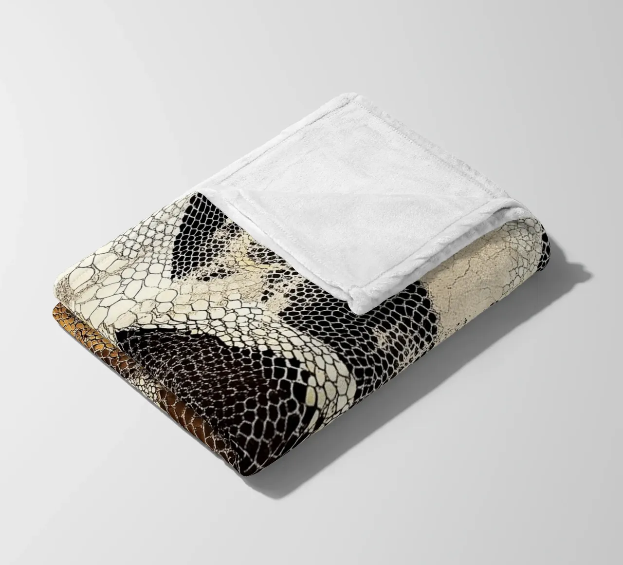 Moda con texture serpente coperta in pile da Carinaprint