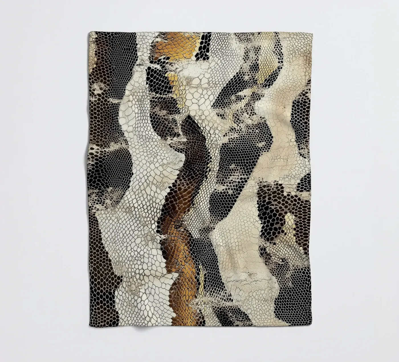 Moda con texture serpente coperta in pile da Carinaprint