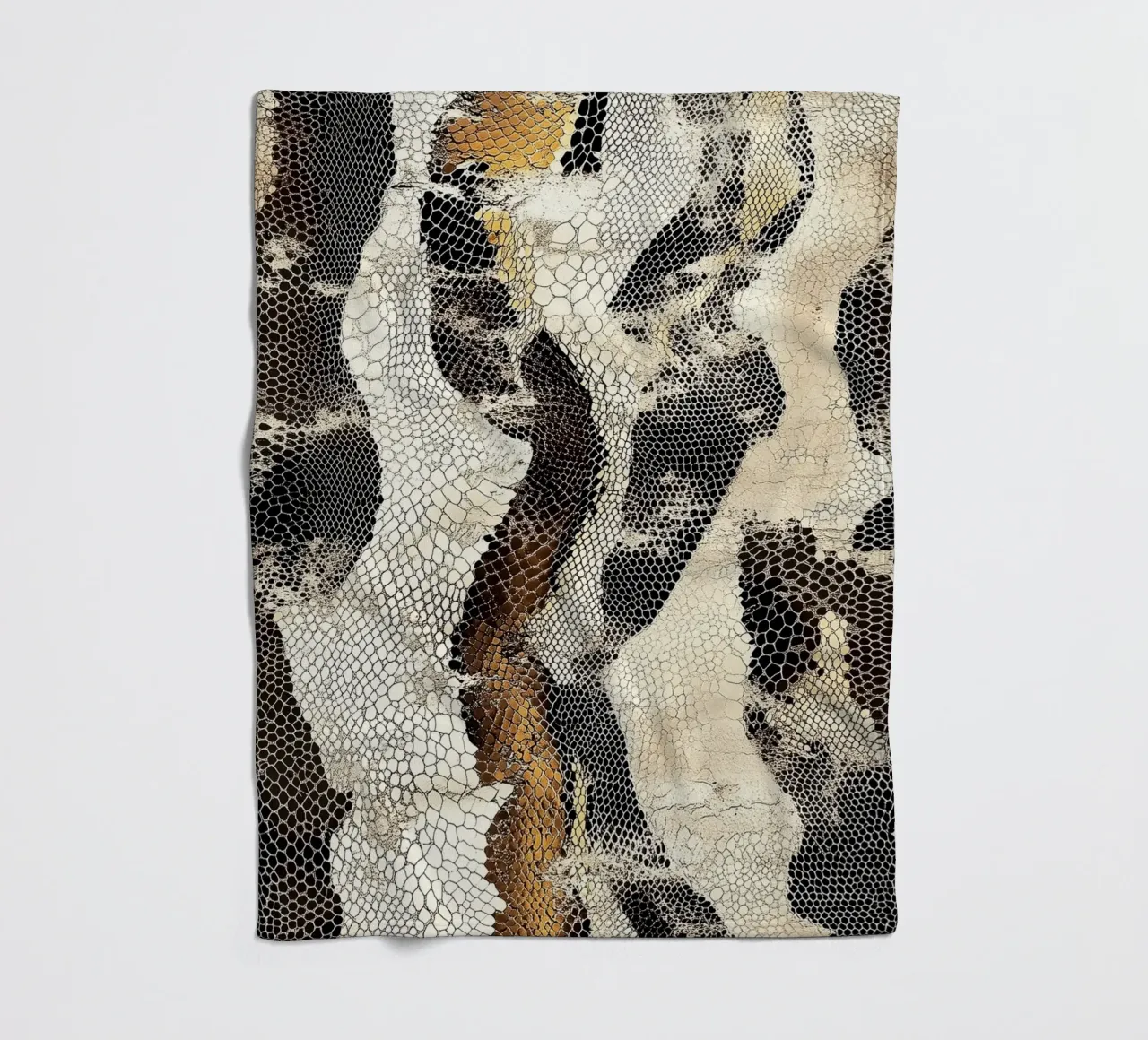 Moda con texture serpente coperta in pile da Carinaprint