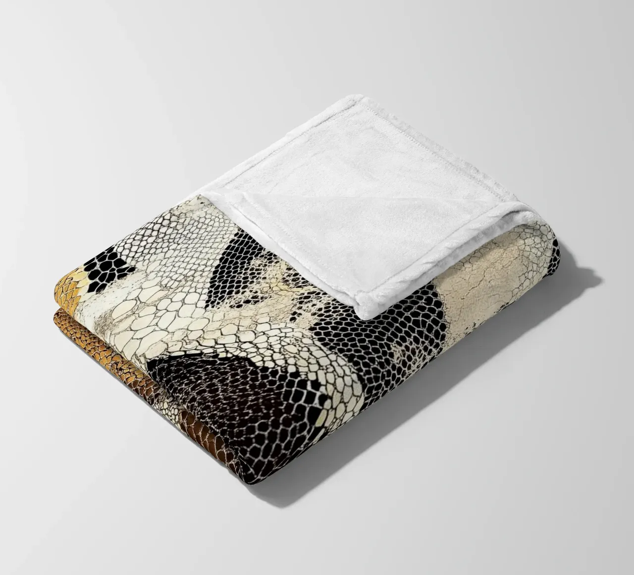 Moda con texture serpente coperta in pile da Carinaprint