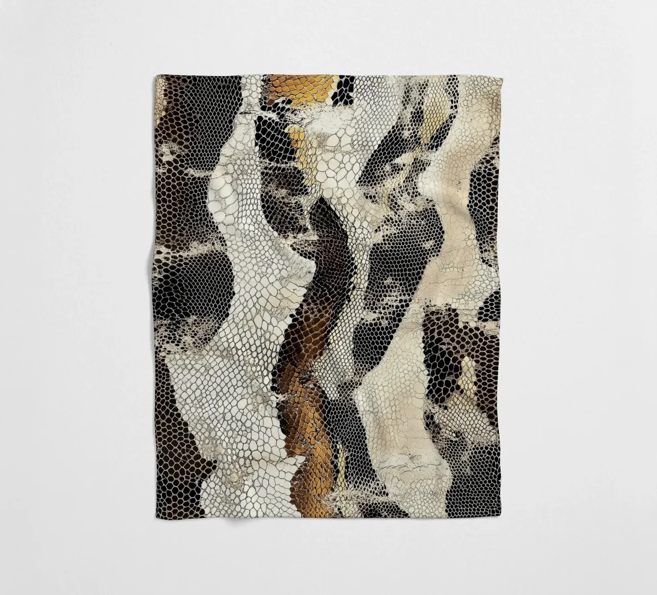 Moda con texture serpente coperta in pile da Carinaprint