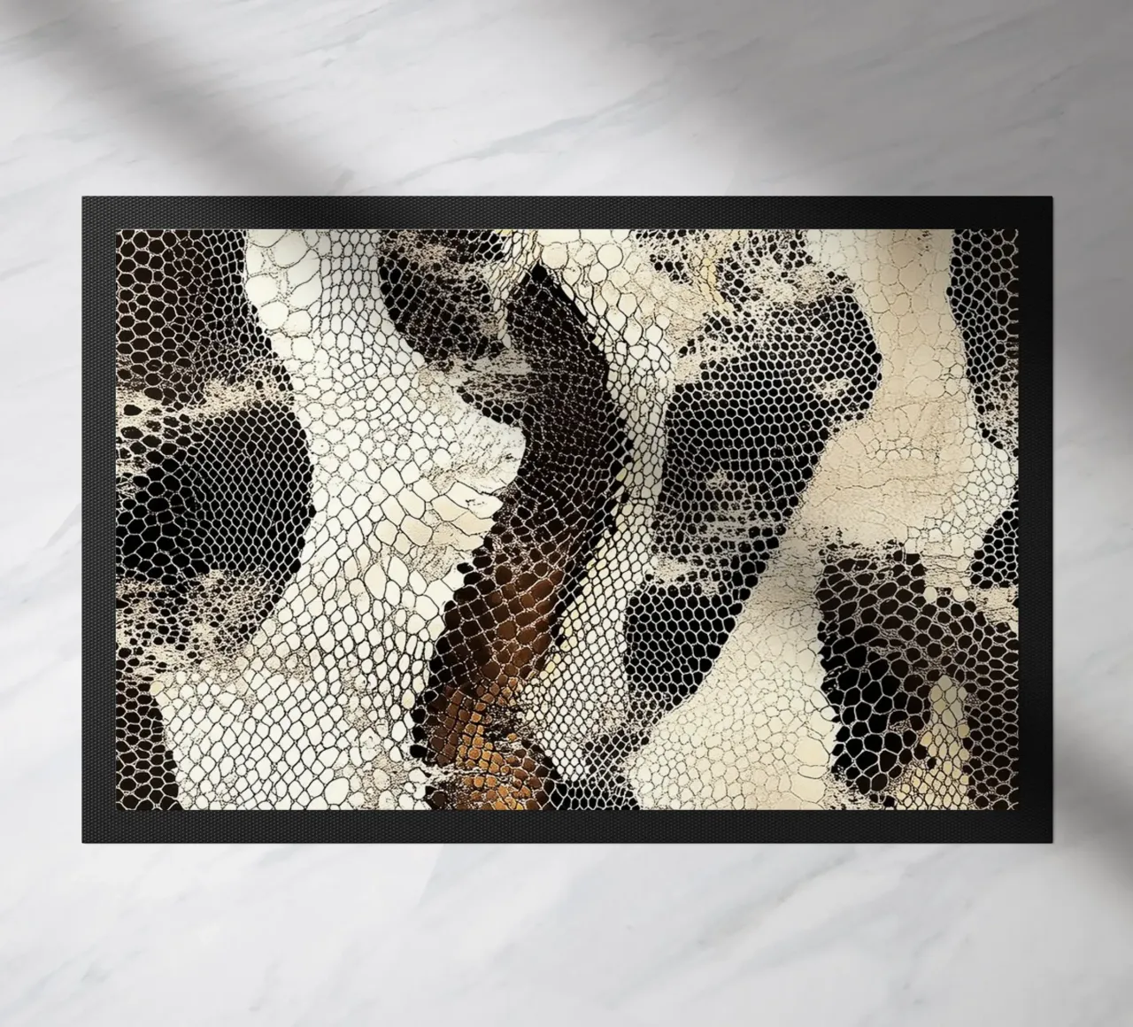 Fashion with snake texture doormat by Carinaprint