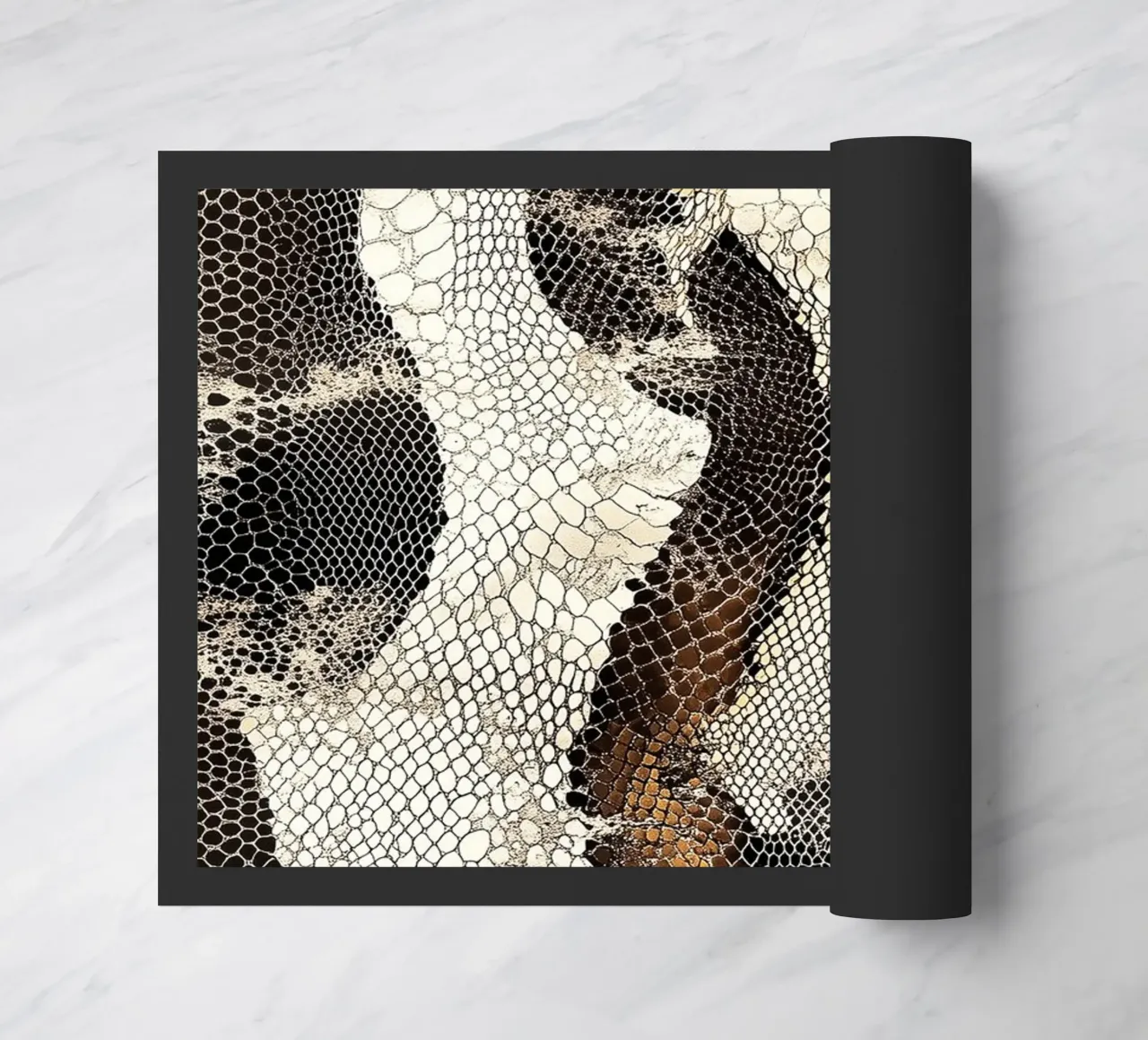 Fashion with snake texture doormat by Carinaprint