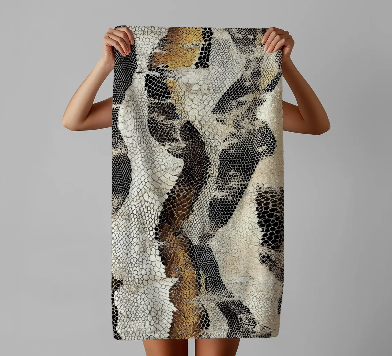 Moda con texture serpente asciugamano da bagno da Carinaprint