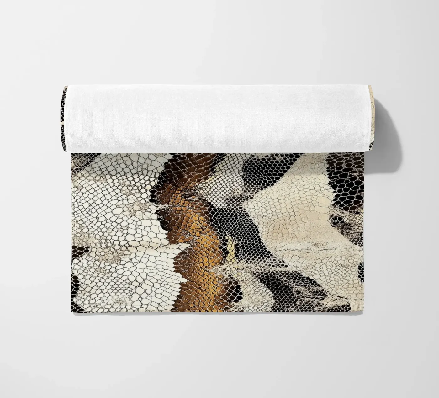 Fashion with snake texture beach towel by Carinaprint