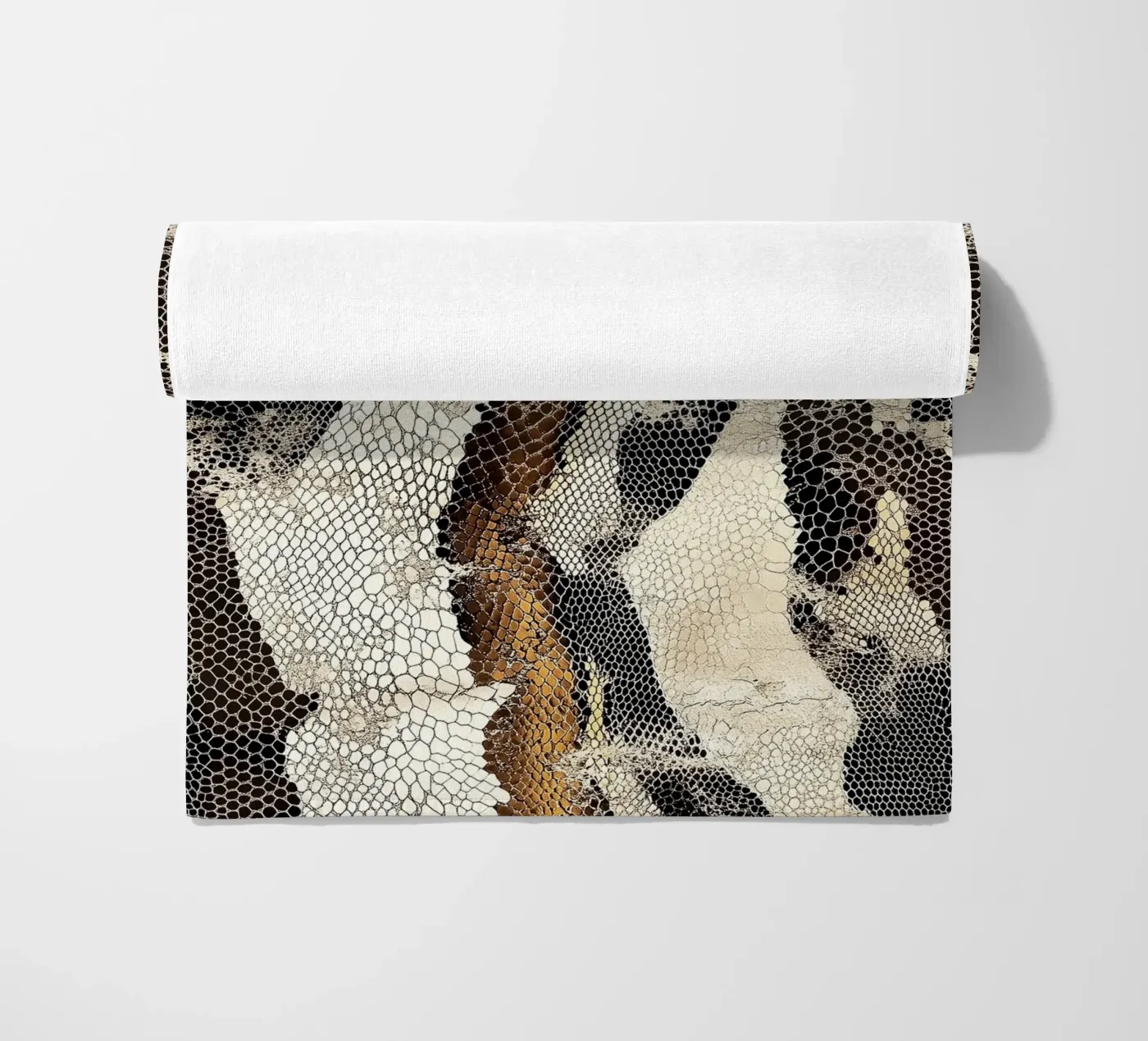 Fashion with snake texture beach towel by Carinaprint