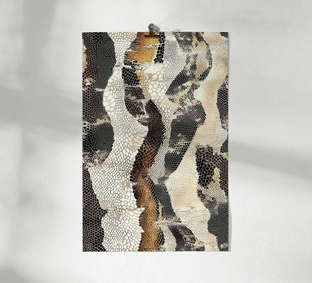 Moda con texture serpente carta hahnemühle da Carinaprint