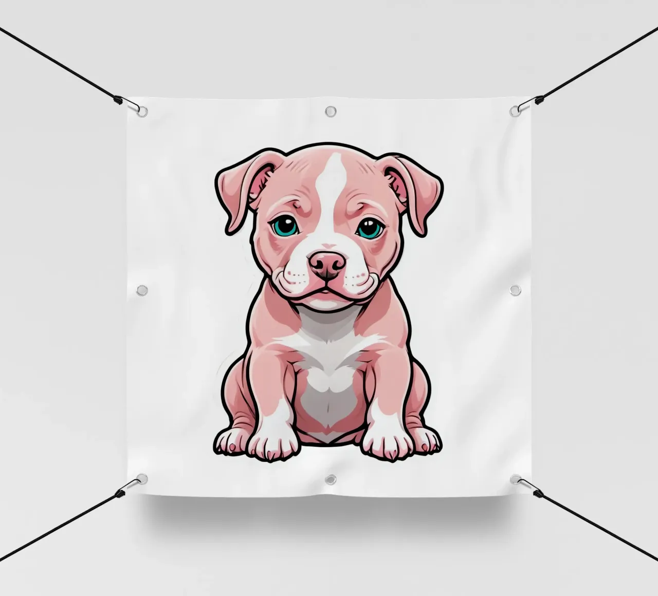 Pitbull rosa telo in pvc da Indigo Rain