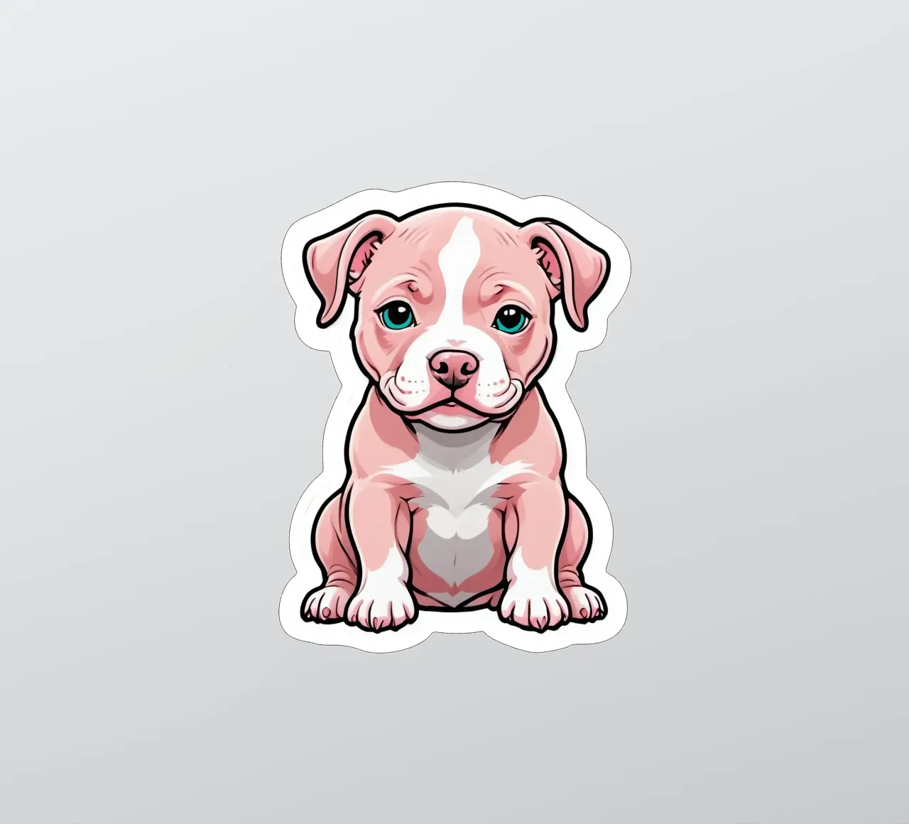 Pink Pitbull sticker by Indigo Rain