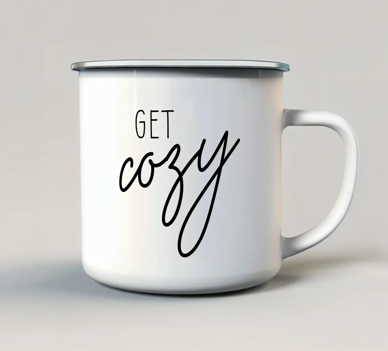 Accoglienza tazza in smalto da Shark Printables