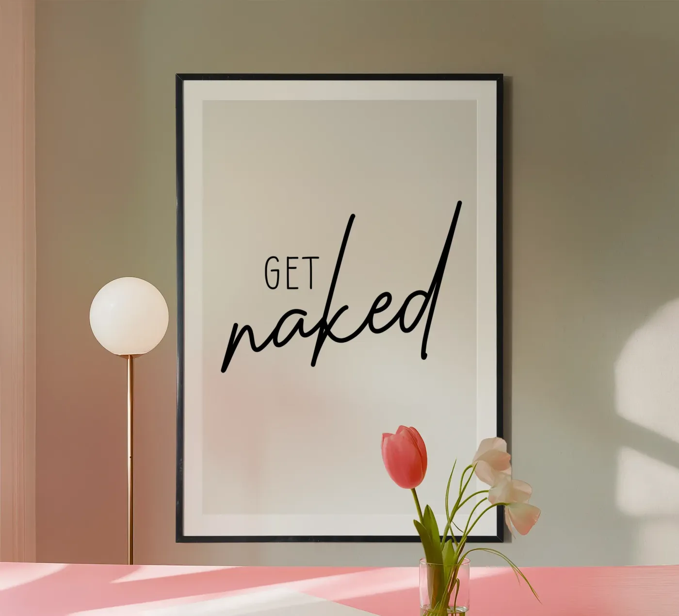 Get Naked poster da Shark Printables