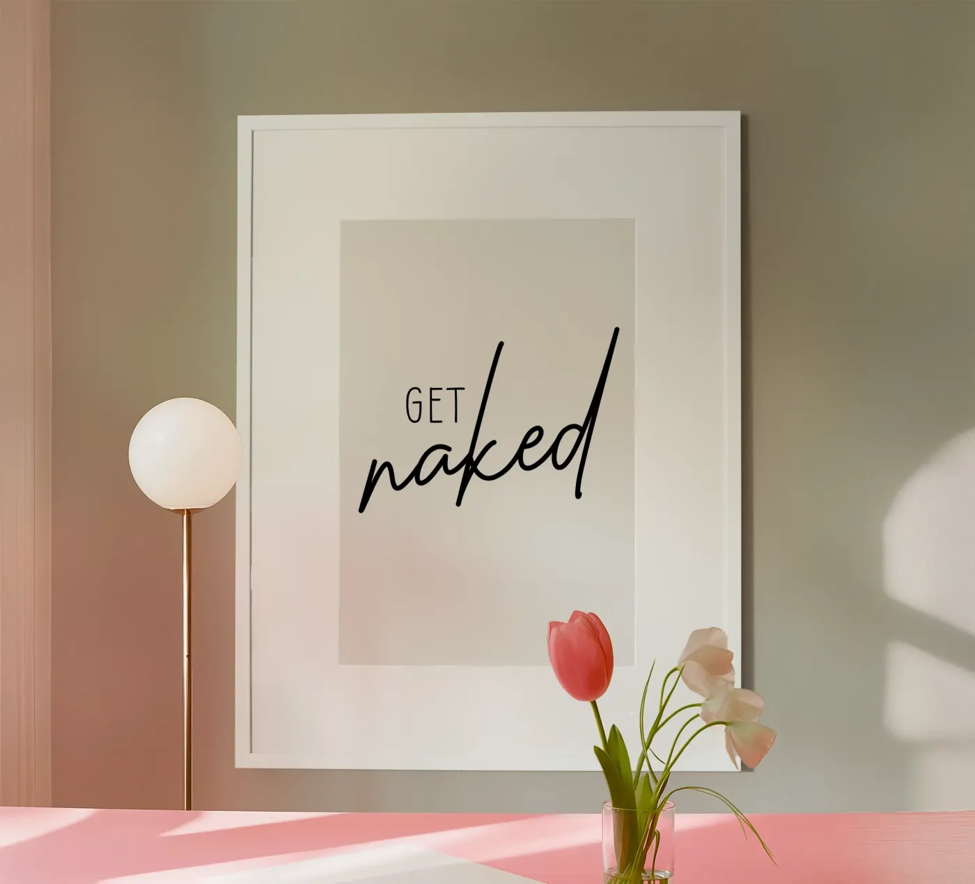 Get Naked poster da Shark Printables