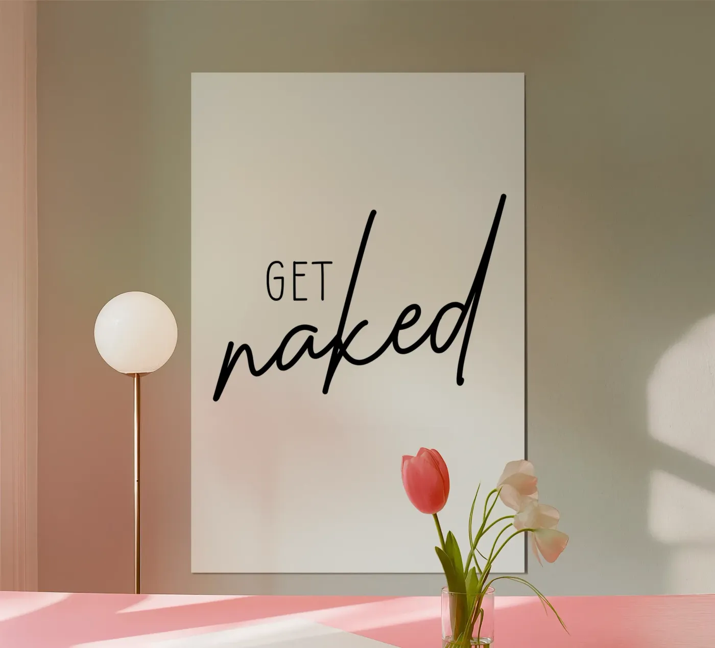 Get Naked poster da Shark Printables